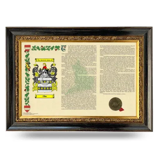 Olm Armorial Landscape Framed - Heirloom