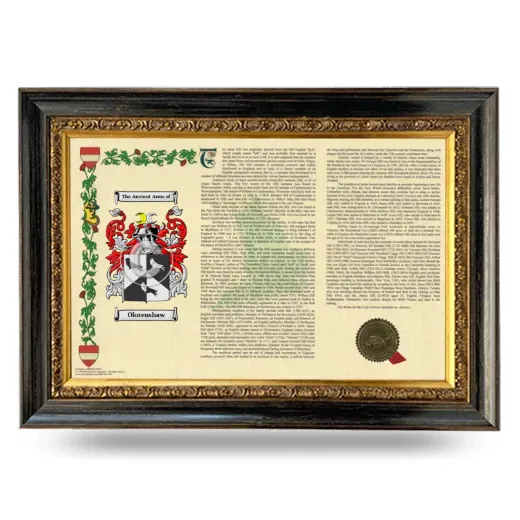 Olorenshaw Armorial Landscape Framed - Heirloom