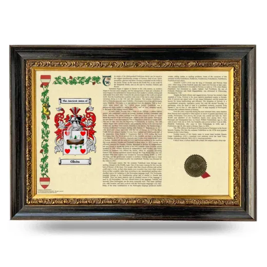 Olsén Armorial Landscape Framed - Heirloom