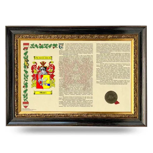 Olson's Armorial Landscape Framed - Heirloom