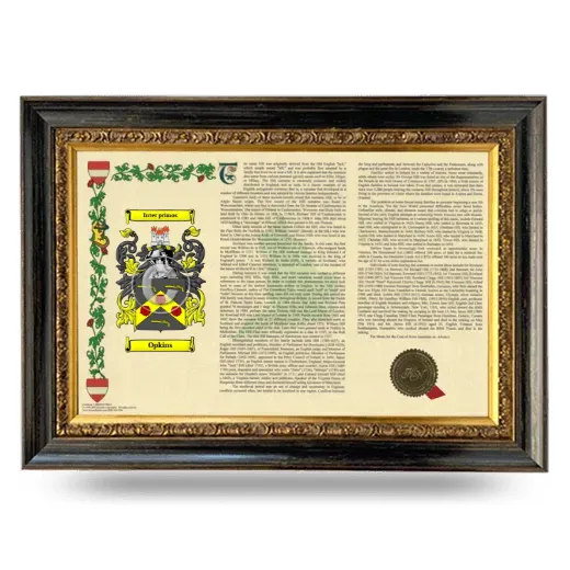 Opkins Armorial Landscape Framed - Heirloom