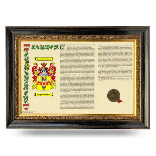 Oppenheimer Armorial Landscape Framed - Heirloom