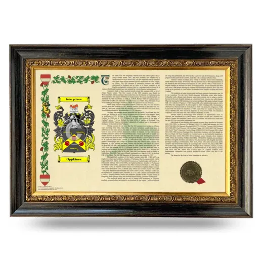 Oppkines Armorial Landscape Framed - Heirloom