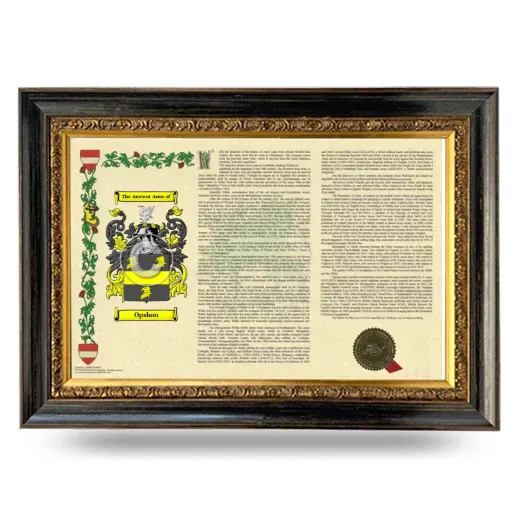 Opshon Armorial Landscape Framed - Heirloom