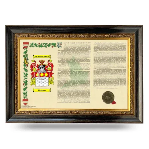 Orgeron Armorial Landscape Framed - Heirloom