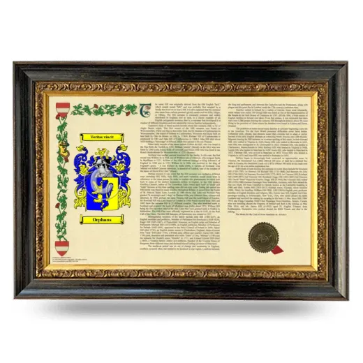 Orphans Armorial Landscape Framed - Heirloom