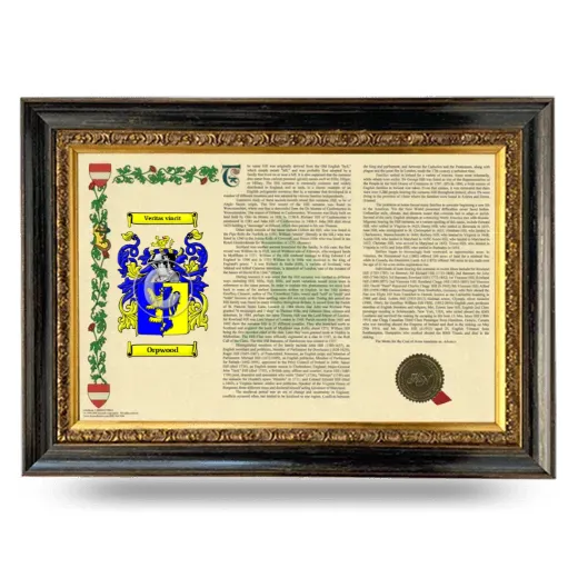 Orpwood Armorial Landscape Framed - Heirloom