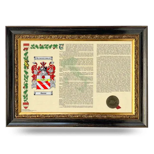 Orsini Armorial Landscape Framed - Heirloom