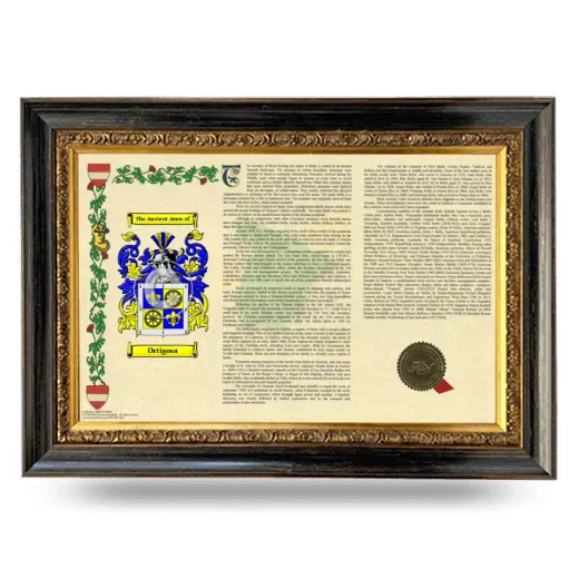 Ortigosa Armorial Landscape Framed - Heirloom
