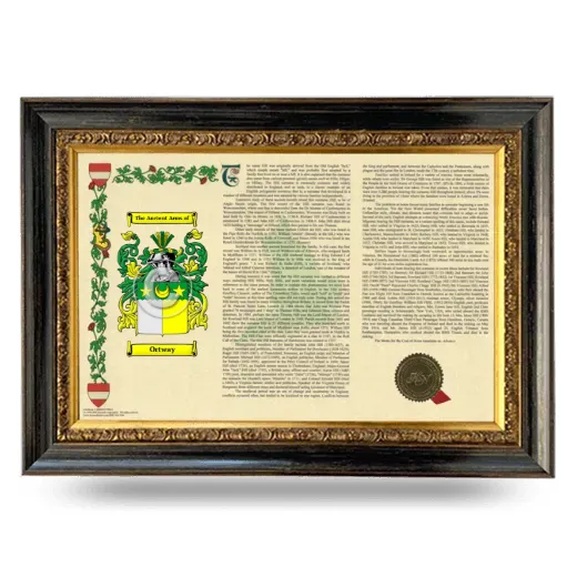 Ortway Armorial Landscape Framed - Heirloom