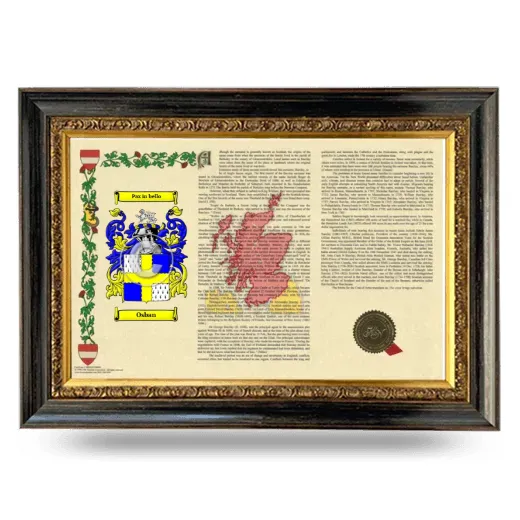 Osban Armorial Landscape Framed - Heirloom