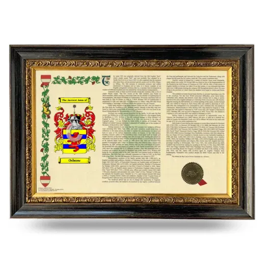 Osbrow Armorial Landscape Framed - Heirloom