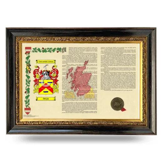 Ostyn Armorial Landscape Framed - Heirloom