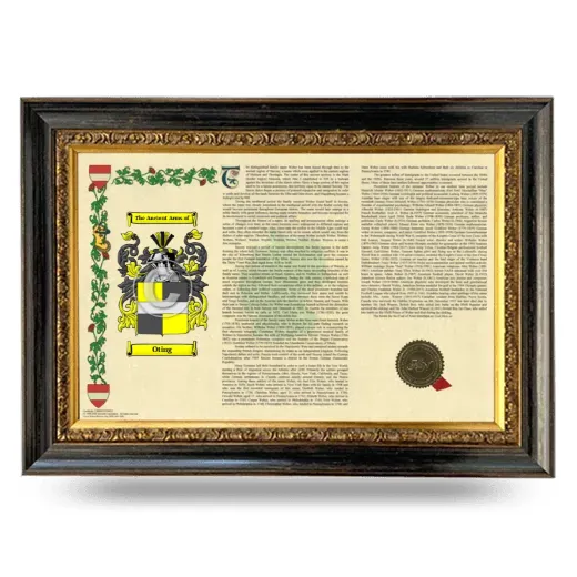 Oting Armorial Landscape Framed - Heirloom