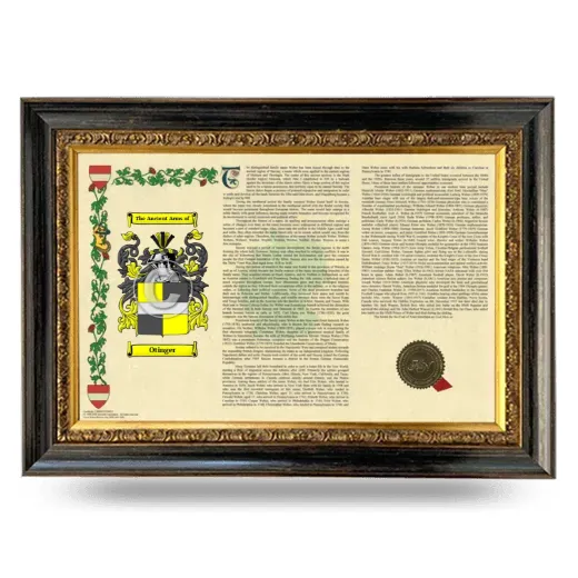 Otinger Armorial Landscape Framed - Heirloom