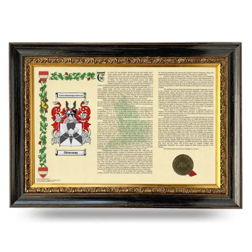 Otterway Armorial Landscape Framed - Heirloom