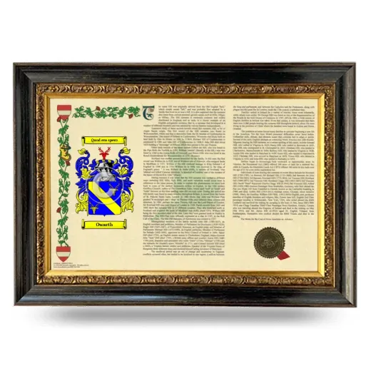 Owarth Armorial Landscape Framed - Heirloom