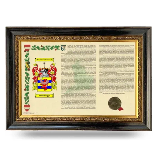 Oxborough Armorial Landscape Framed - Heirloom