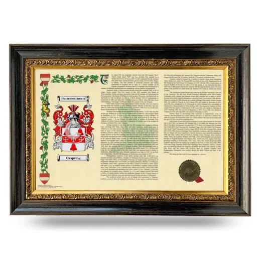 Oxspring Armorial Landscape Framed - Heirloom