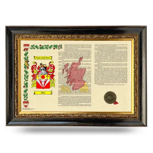 Oyry Armorial Landscape Framed - Heirloom