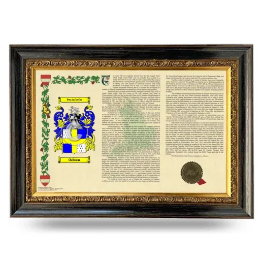 Ozborn Armorial Landscape Framed - Heirloom
