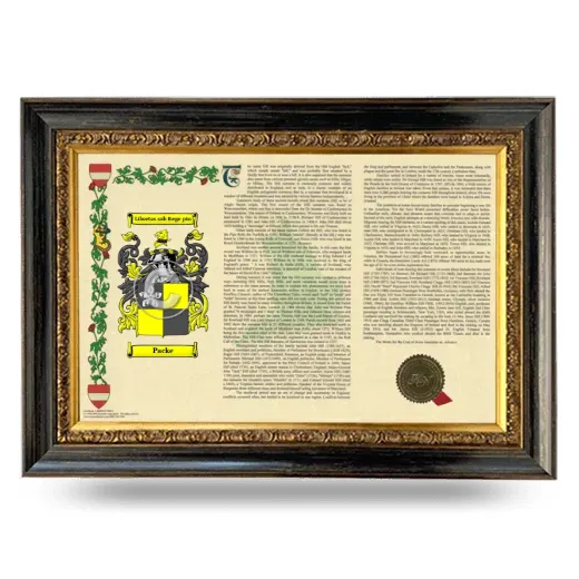 Packe Armorial Landscape Framed - Heirloom