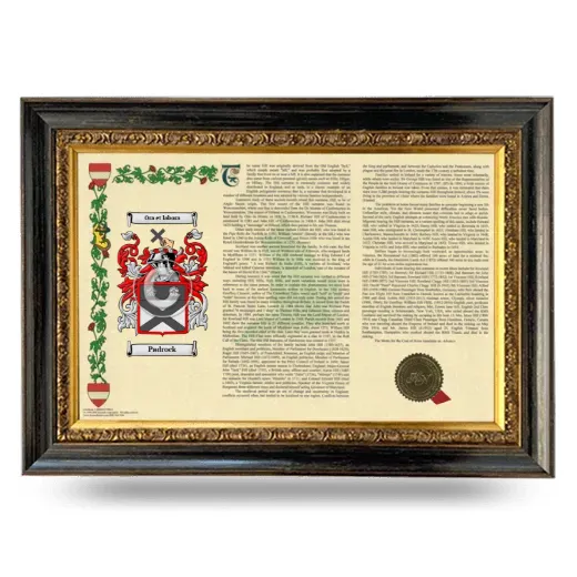 Padrock Armorial Landscape Framed - Heirloom