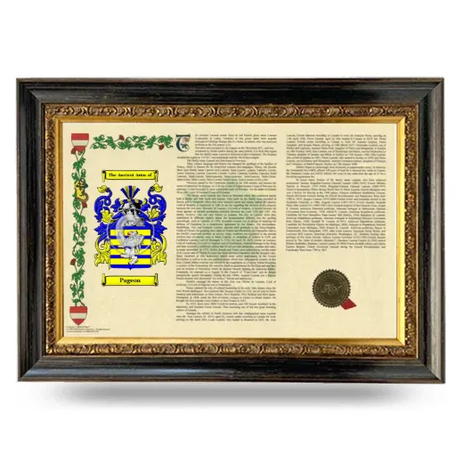 Pageon Armorial Landscape Framed - Heirloom