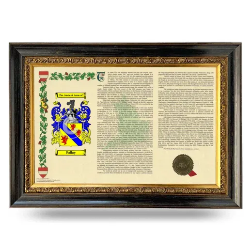 Pallay Armorial Landscape Framed - Heirloom