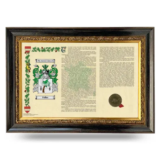 Pallus Armorial Landscape Framed - Heirloom