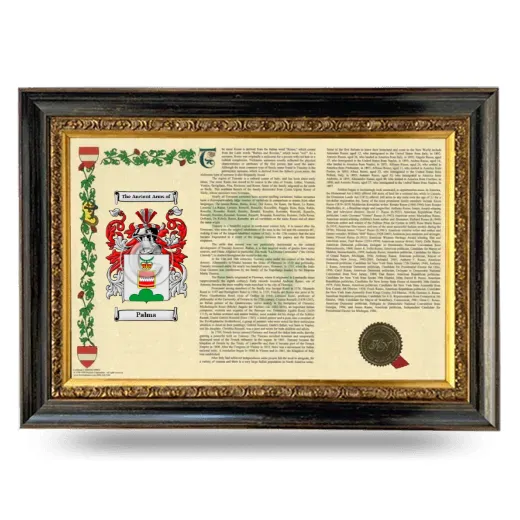 Palma Armorial Landscape Framed - Heirloom