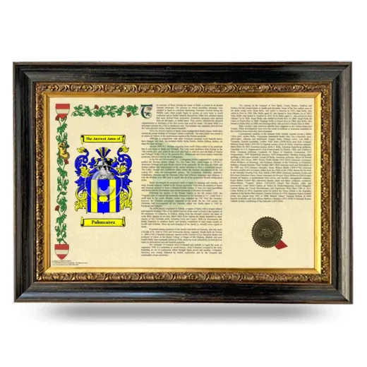 Palomarez Armorial Landscape Framed - Heirloom