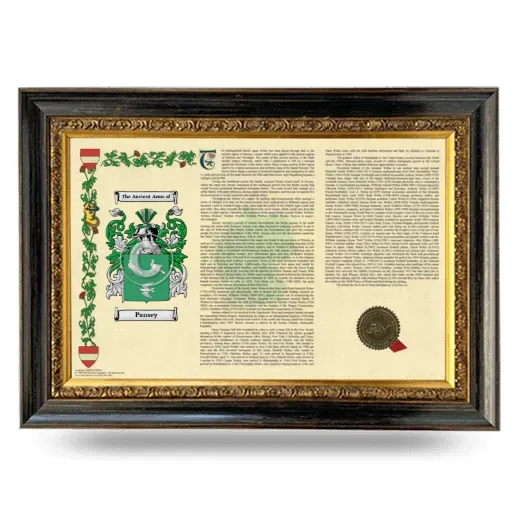 Pansey Armorial Landscape Framed - Heirloom