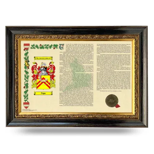 Pape Armorial Landscape Framed - Heirloom