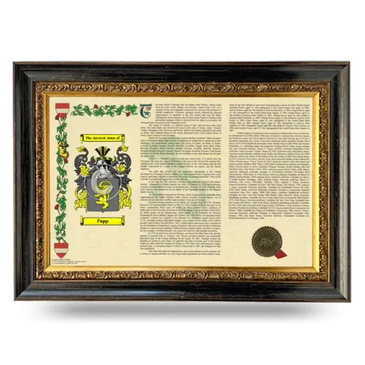 Papp Armorial Landscape Framed - Heirloom