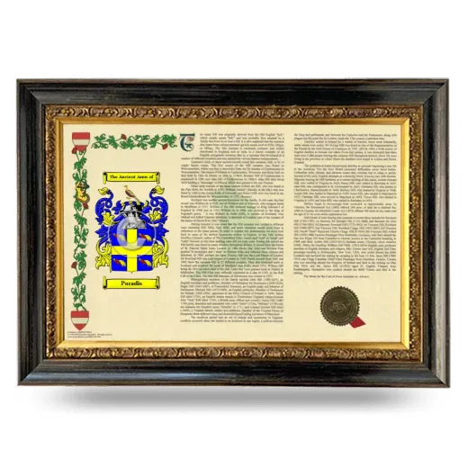 Paradis Armorial Landscape Framed - Heirloom
