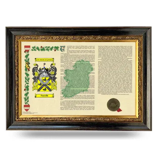 Parcells Armorial Landscape Framed - Heirloom