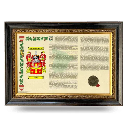Pareja Armorial Landscape Framed - Heirloom