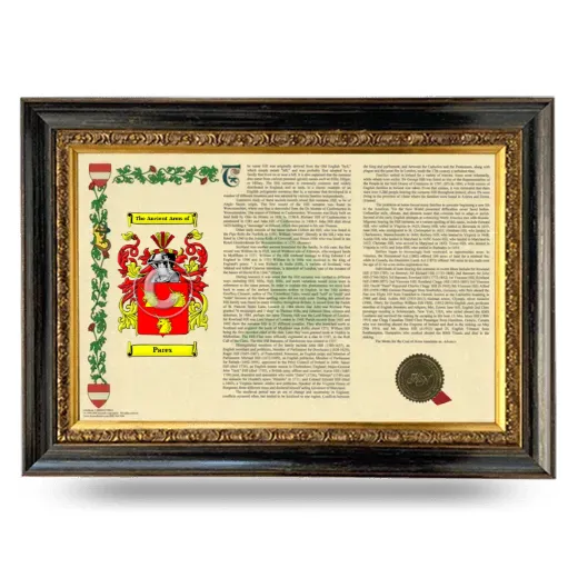 Pares Armorial Landscape Framed - Heirloom
