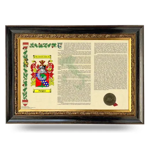 Parigini Armorial Landscape Framed - Heirloom