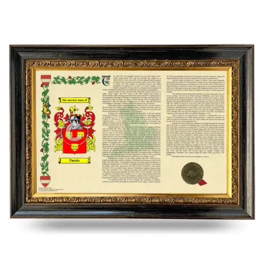 Parsin Armorial Landscape Framed - Heirloom