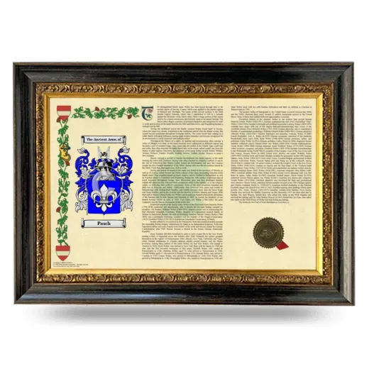 Pasch Armorial Landscape Framed - Heirloom