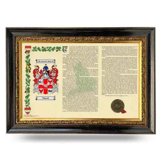 Pascul Armorial Landscape Framed - Heirloom