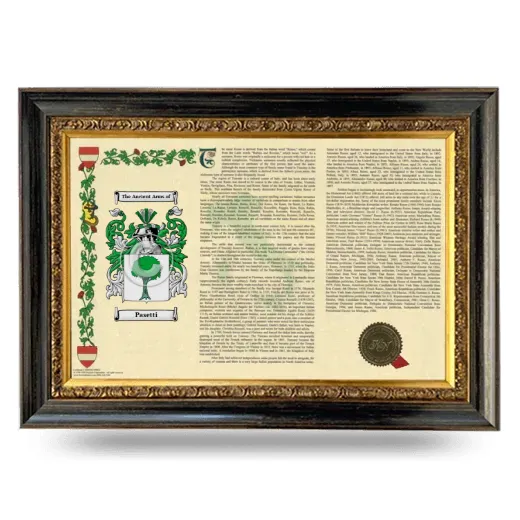 Pasetti Armorial Landscape Framed - Heirloom