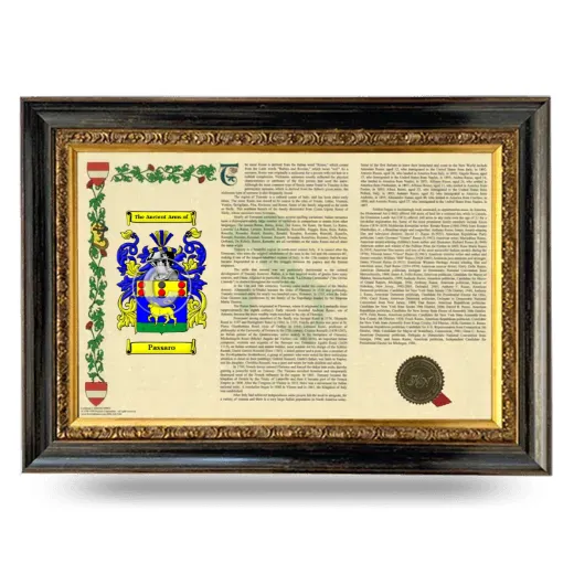 Passaro Armorial Landscape Framed - Heirloom