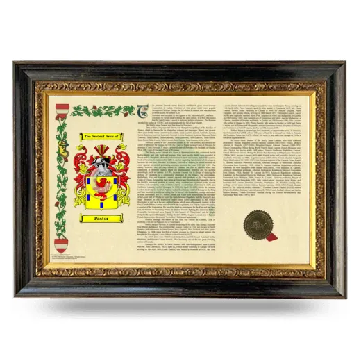 Pastor Armorial Landscape Framed - Heirloom