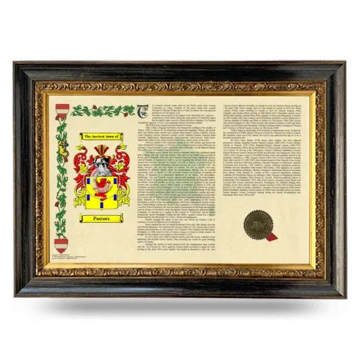 Pastors Armorial Landscape Framed - Heirloom