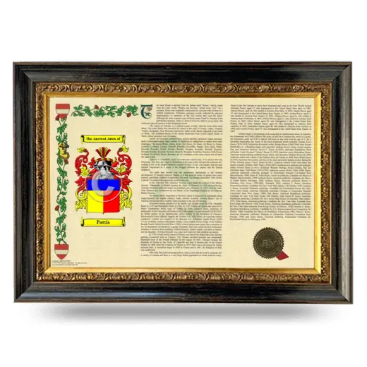 Pattis Armorial Landscape Framed - Heirloom