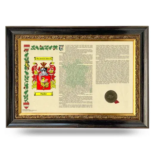 Paulot Armorial Landscape Framed - Heirloom