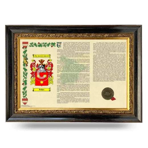 Peñas Armorial Landscape Framed - Heirloom